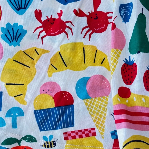 Mini Boden Girls Skort Skort Size 7 8 Y CottonFood Picnic Print Multi Color NWT - Picture 9 of 14